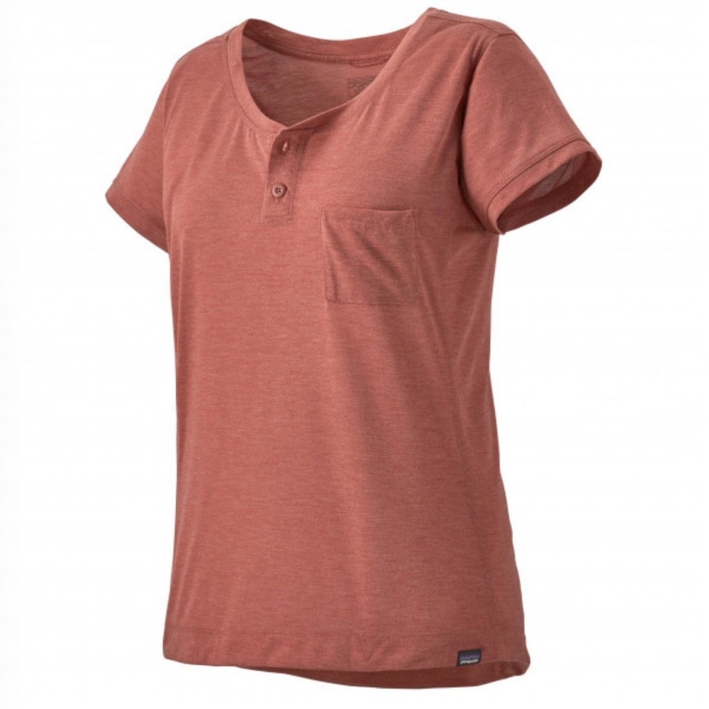 Patagonia Women's Heather Rust Short-Sleeve Henley Tee